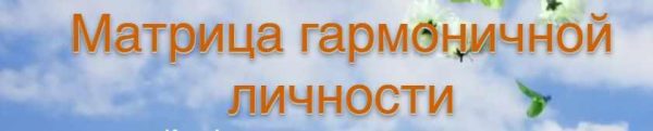 Матрица гармоничной личности (Елена Фатеева)