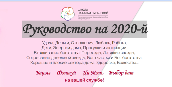 Руководство на 2020-й (Наталья Пугачева)